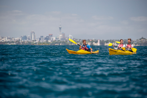 Auckland: Seekajaktour nach Rangitoto zum Sonnenuntergang