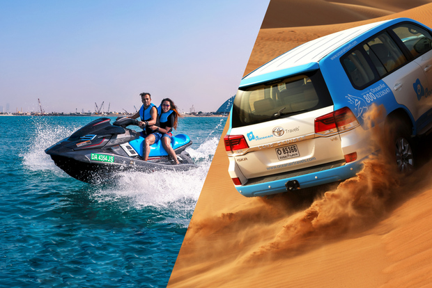 Dubai: Wüsten-Safari mit Kamelritt & Jetski-Fahrt