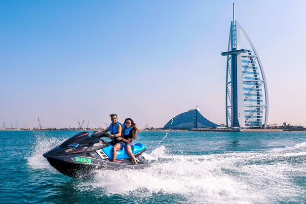 Dubai JetSki: Burj Al Arab, Burj Khalifa, Atlantis e Marina
