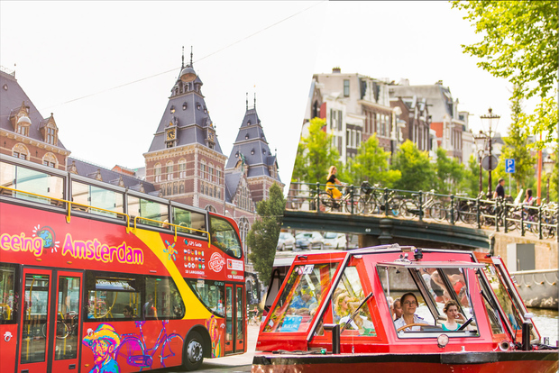 Amsterdam: autobus Hop-on Hop-off e barca opzionali
