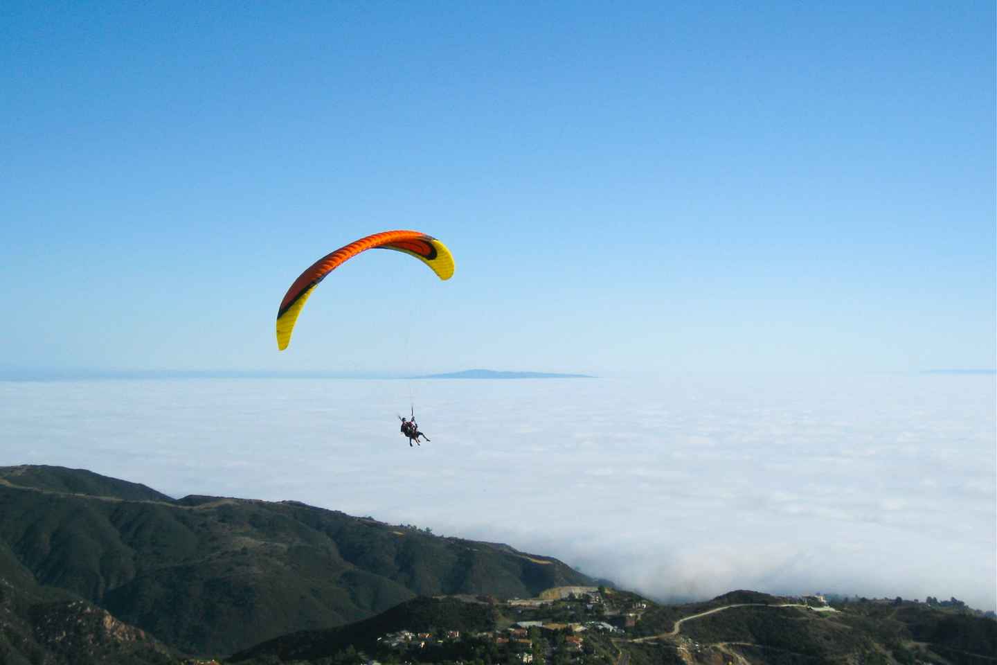 enjoy breathtaking views whilst paragliding