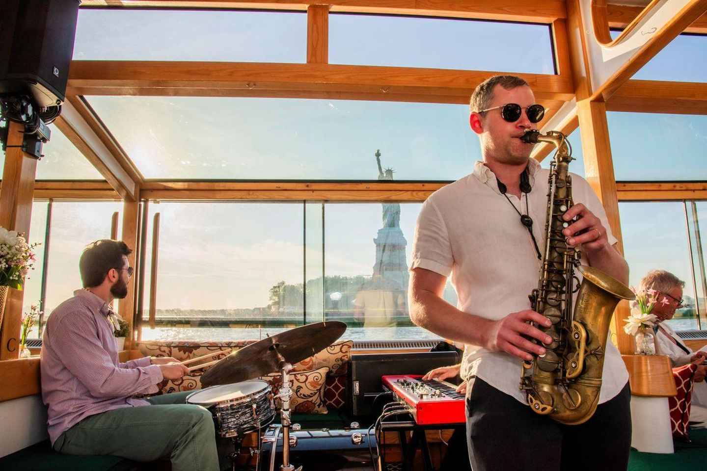 date night ideas nyc | go on an evening jazz cruise