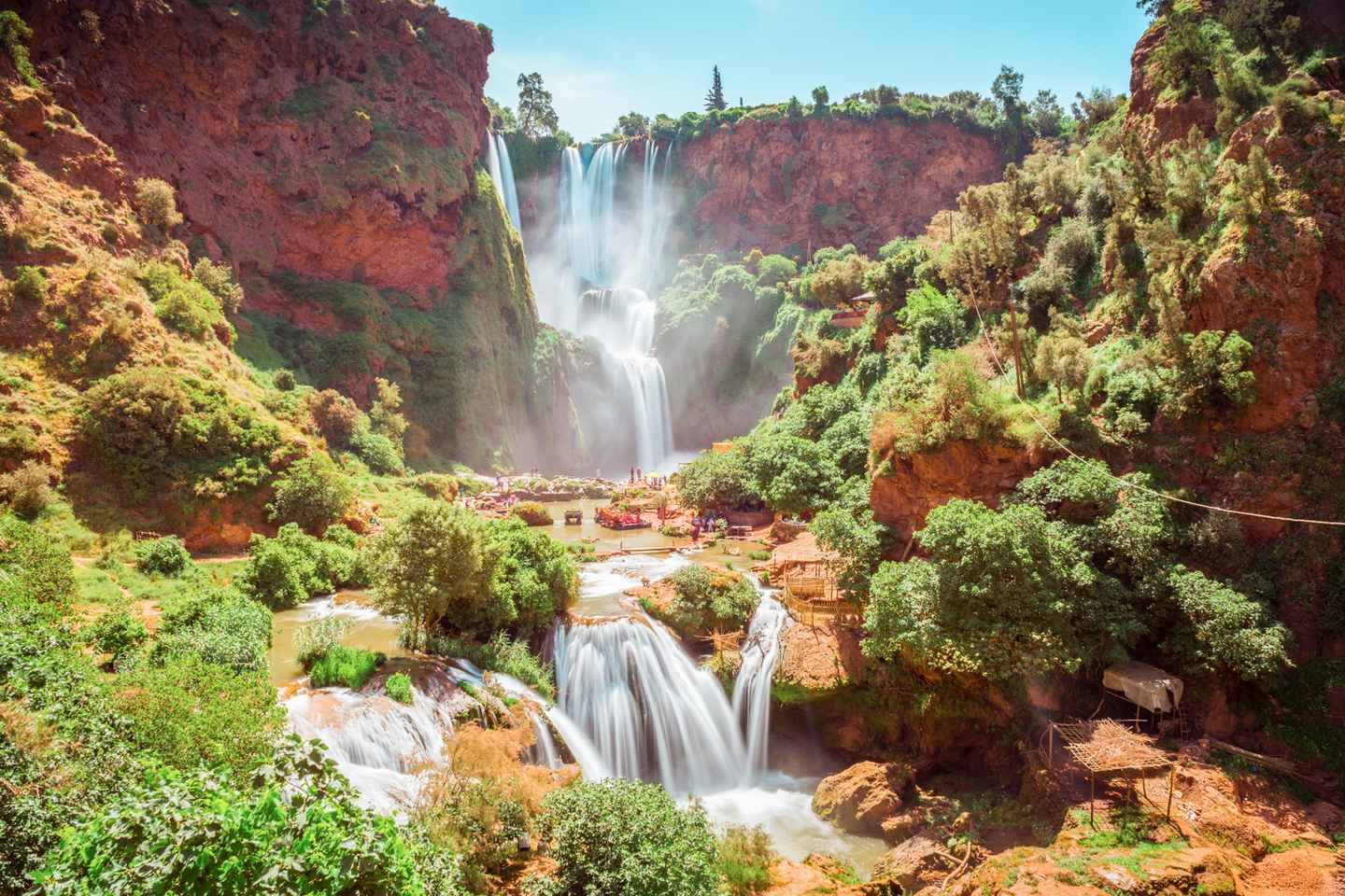 dive into ouzoud waterfalls