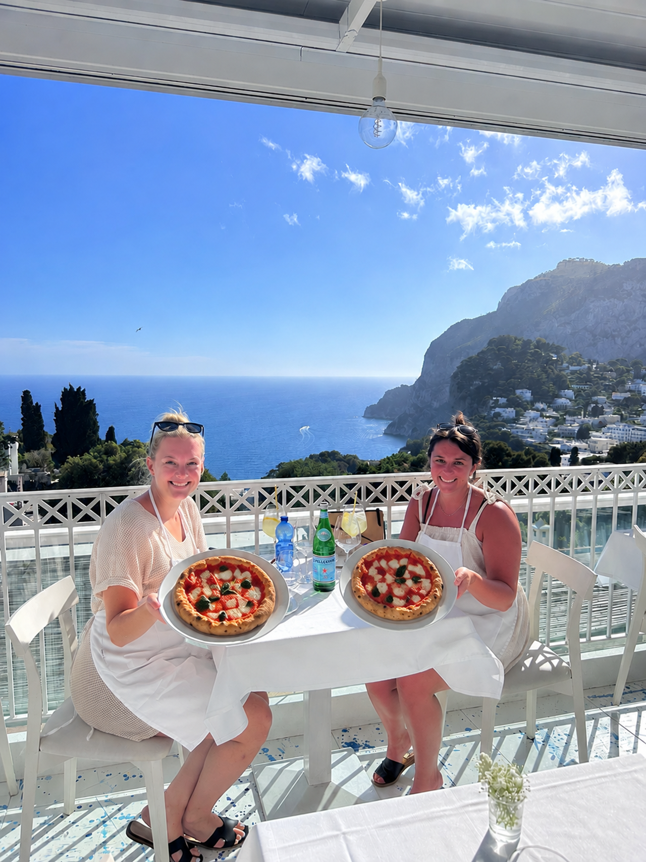 Capri Pizza Making Class with Sea Views, Wine & Tiramisu