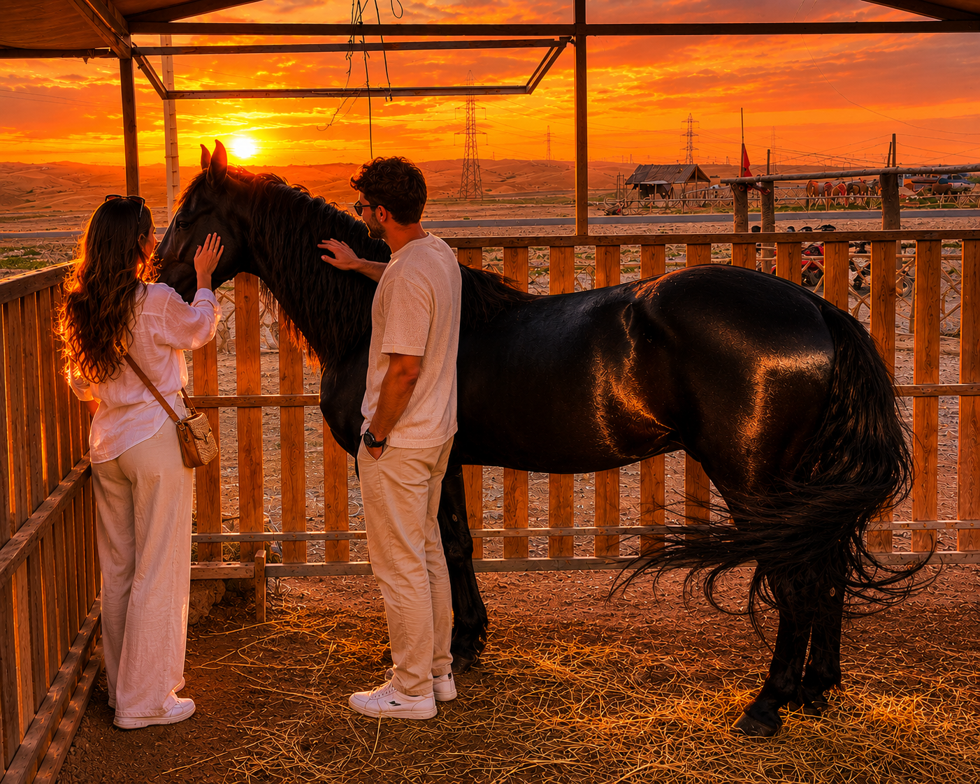 Agafay Desert Sunset Horse Ride with Dinner and Entertainment