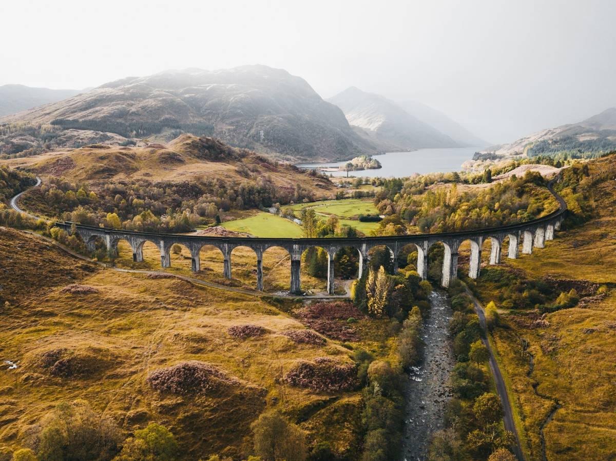 Jacobite Steam Train crossing the Glenfinnan Viaduct on the West Highland Line — image 1