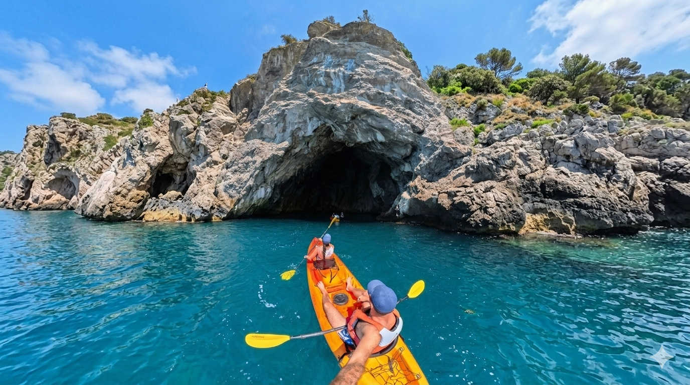 Amalfi Coast Kayak Adventure to Pandora Cave