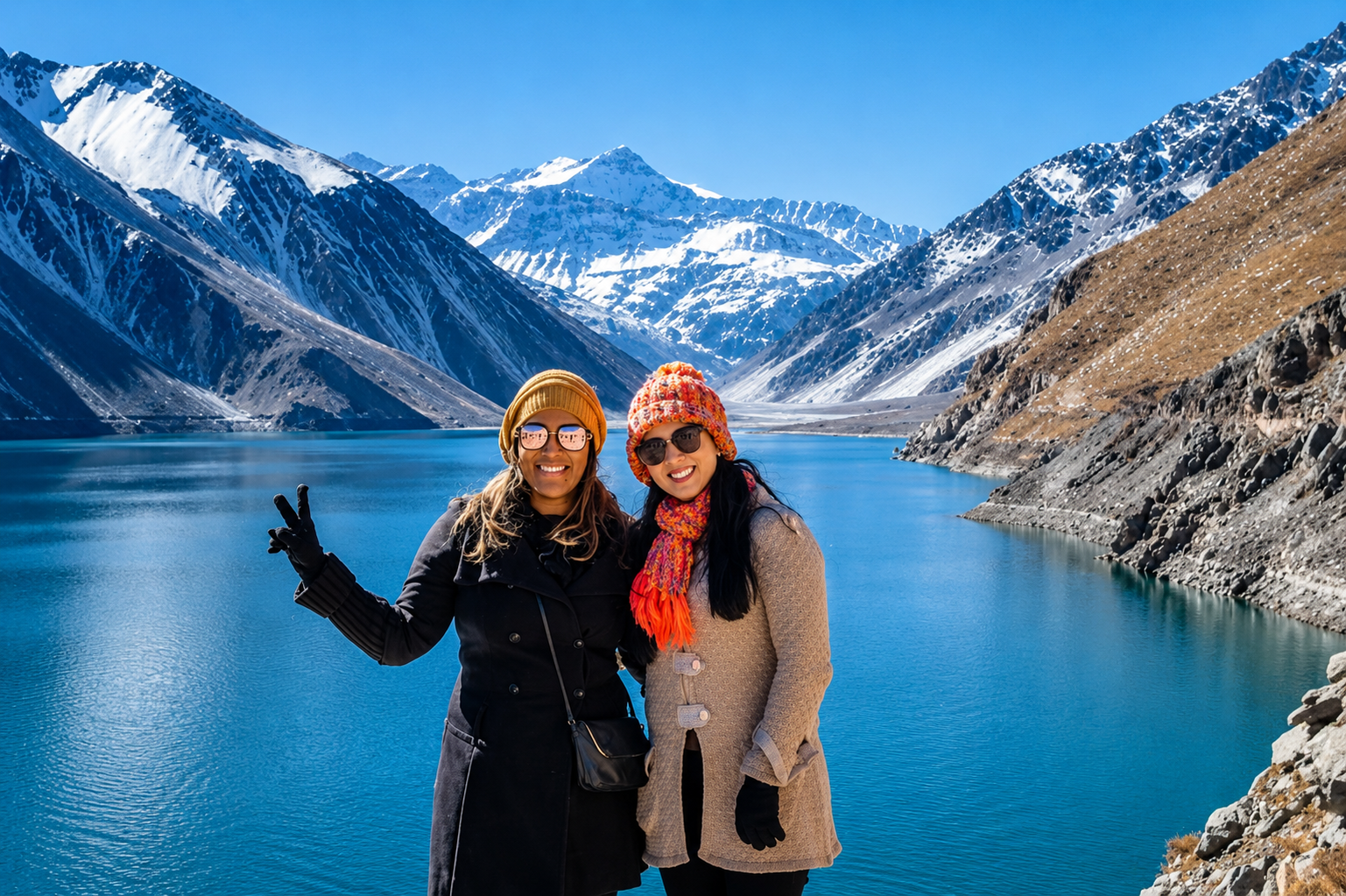 Cajón del Maipo & Yeso Reservoir with Mountain Picnic