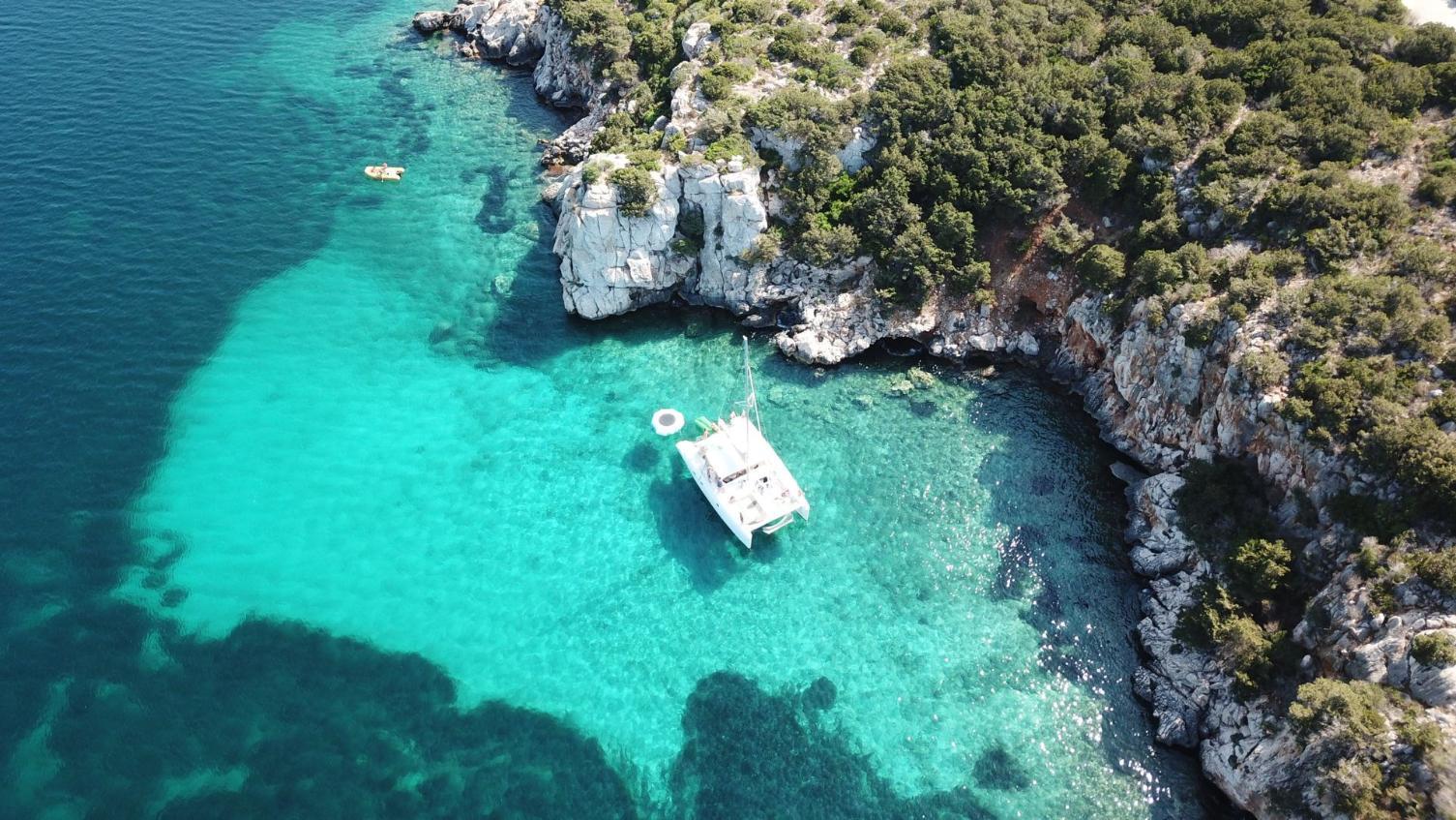 Porto Conte Catamaran Cruise with Sardinian Aperitif