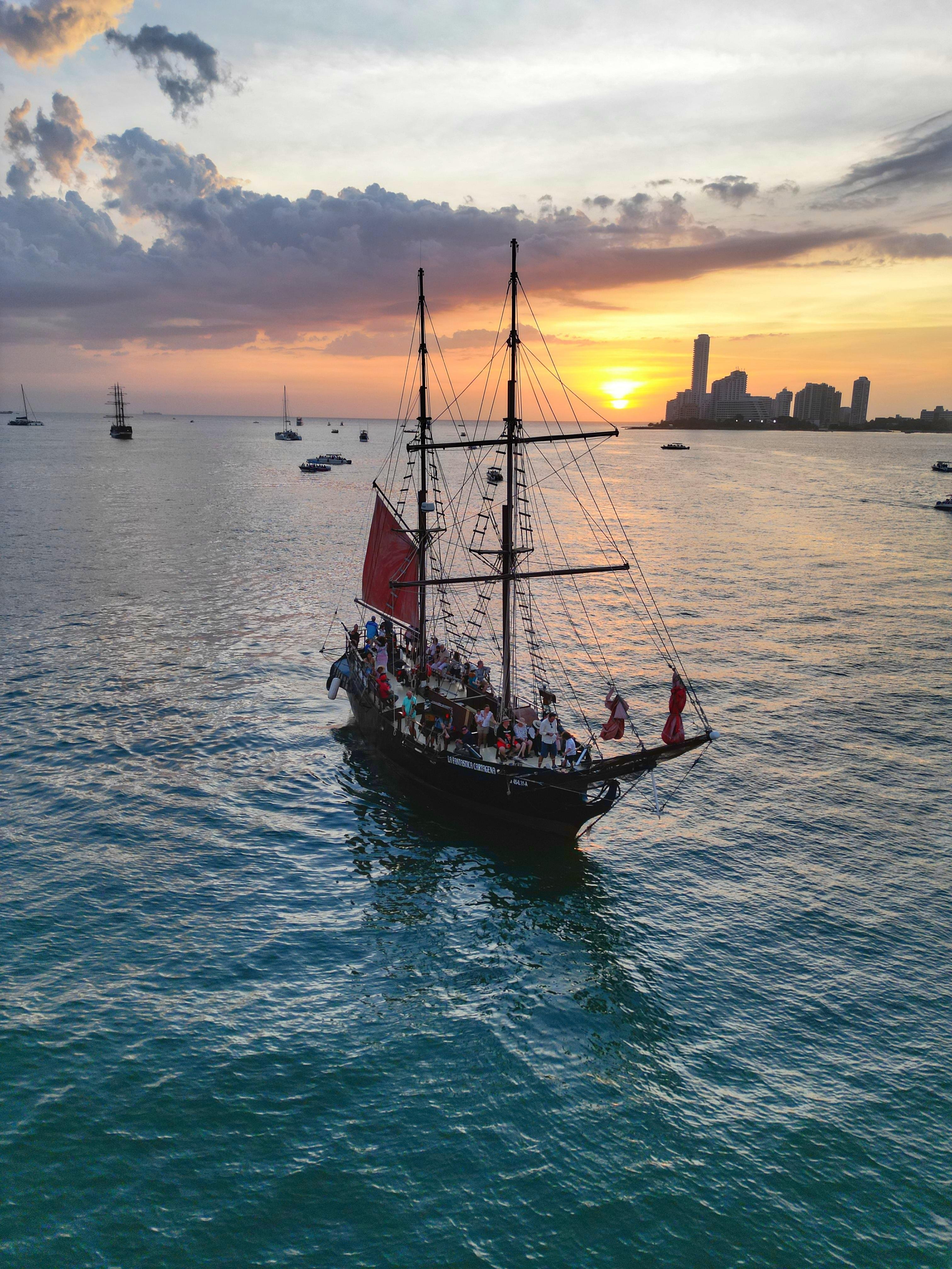 Cartagena Sunset Pirate Ship Cruise with Open Bar