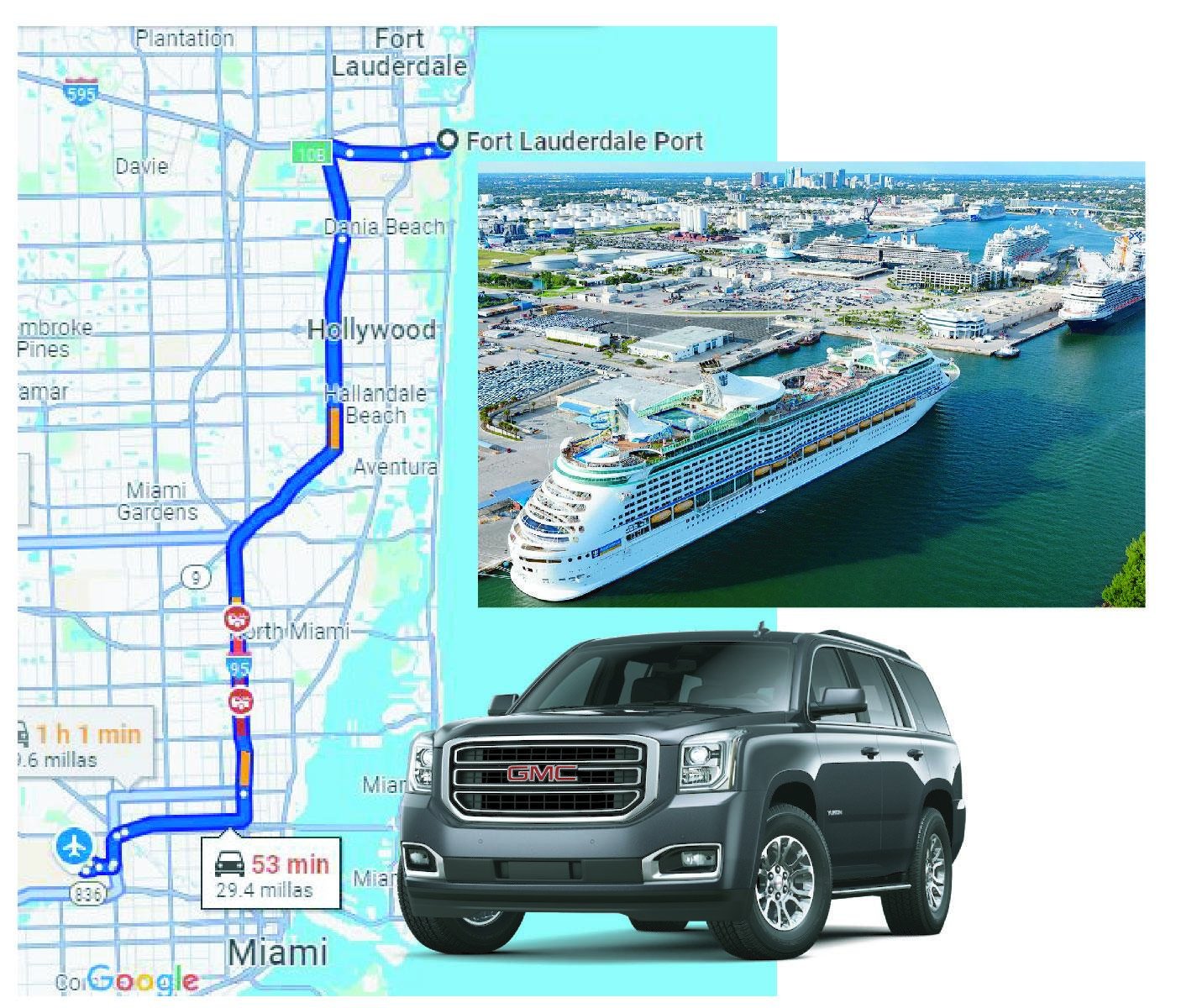 Private Transfer: Port Everglades to Miami Airport