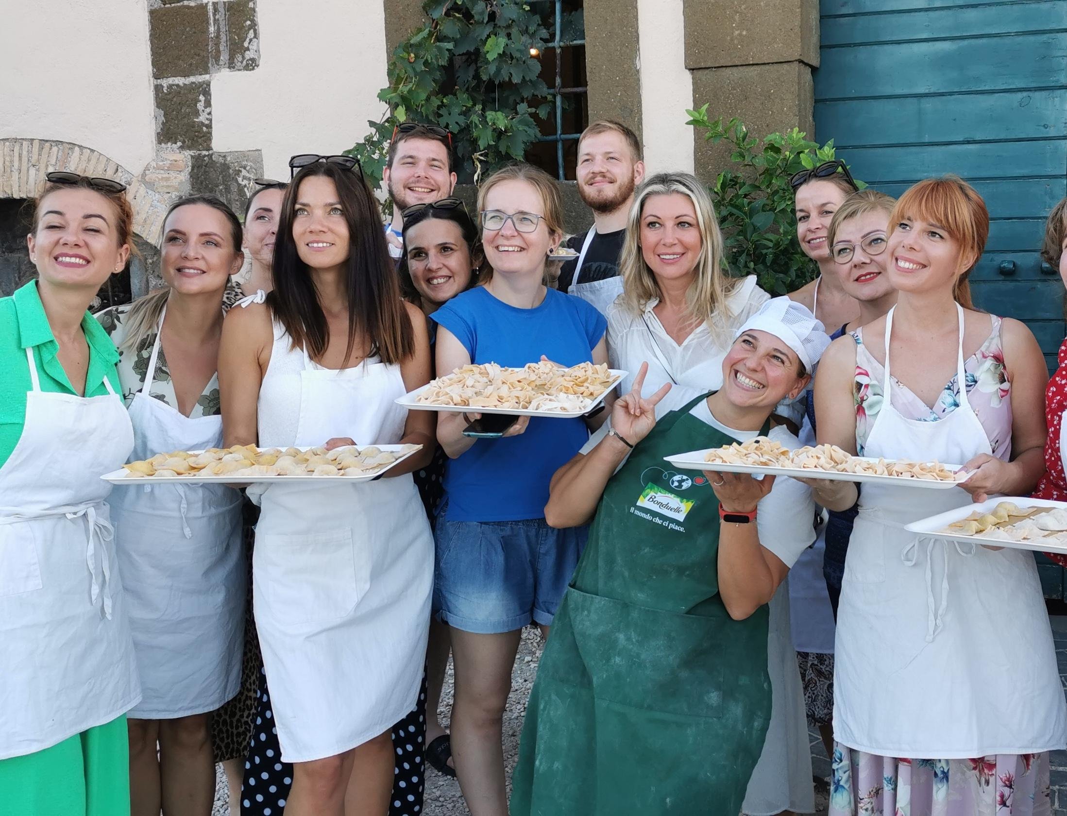 Pasta Workshop & Vineyard Wine Experience from Rome