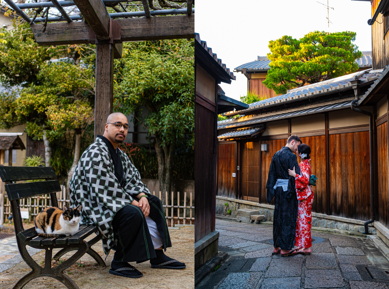 Kyoto: Vestimenta Tradicional com Kimono e Sessão de Fotos Privada