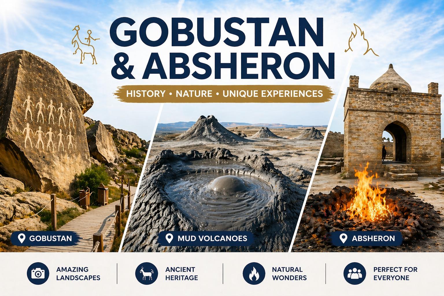 Gobustan, Mud Volcanoes & Fire Temple Day Tour from Baku