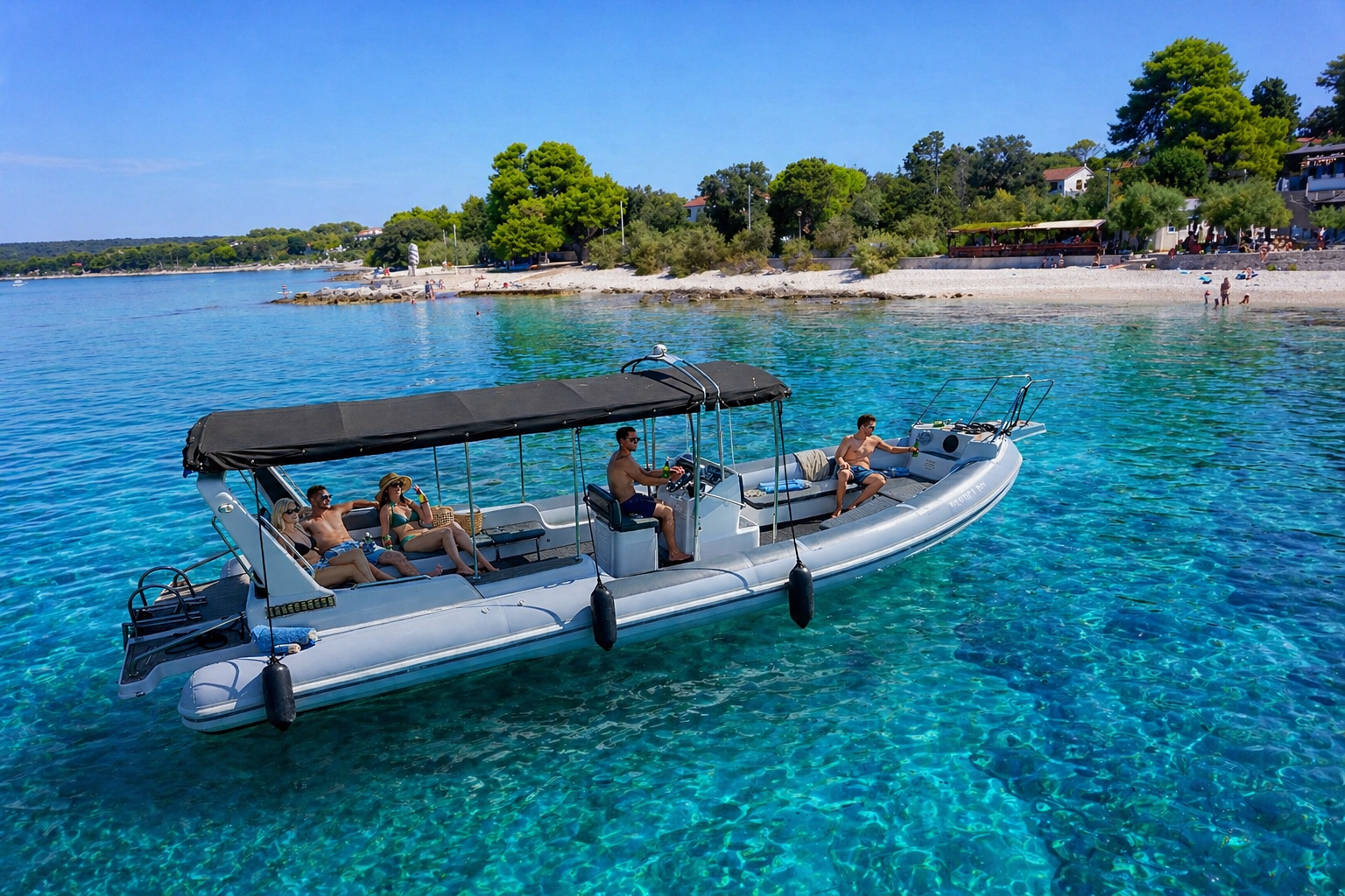 Zadar Island Speedboat Adventure with Swimming & Wine