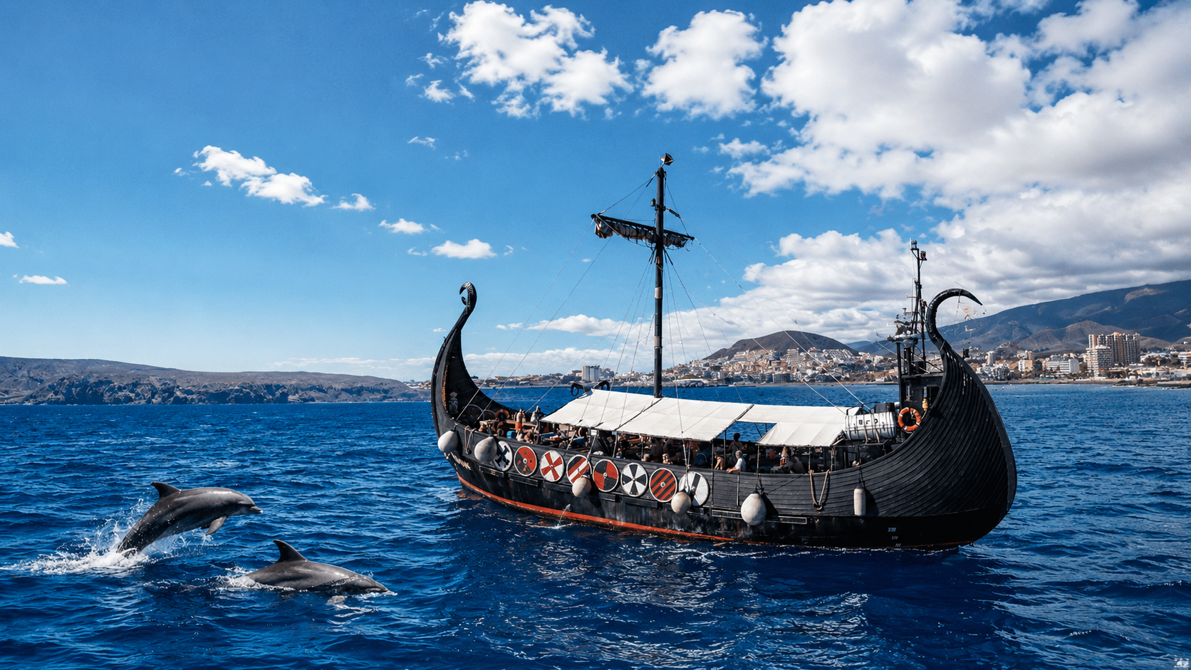 Viking Ship Whale & Dolphin Cruise with Swim Break