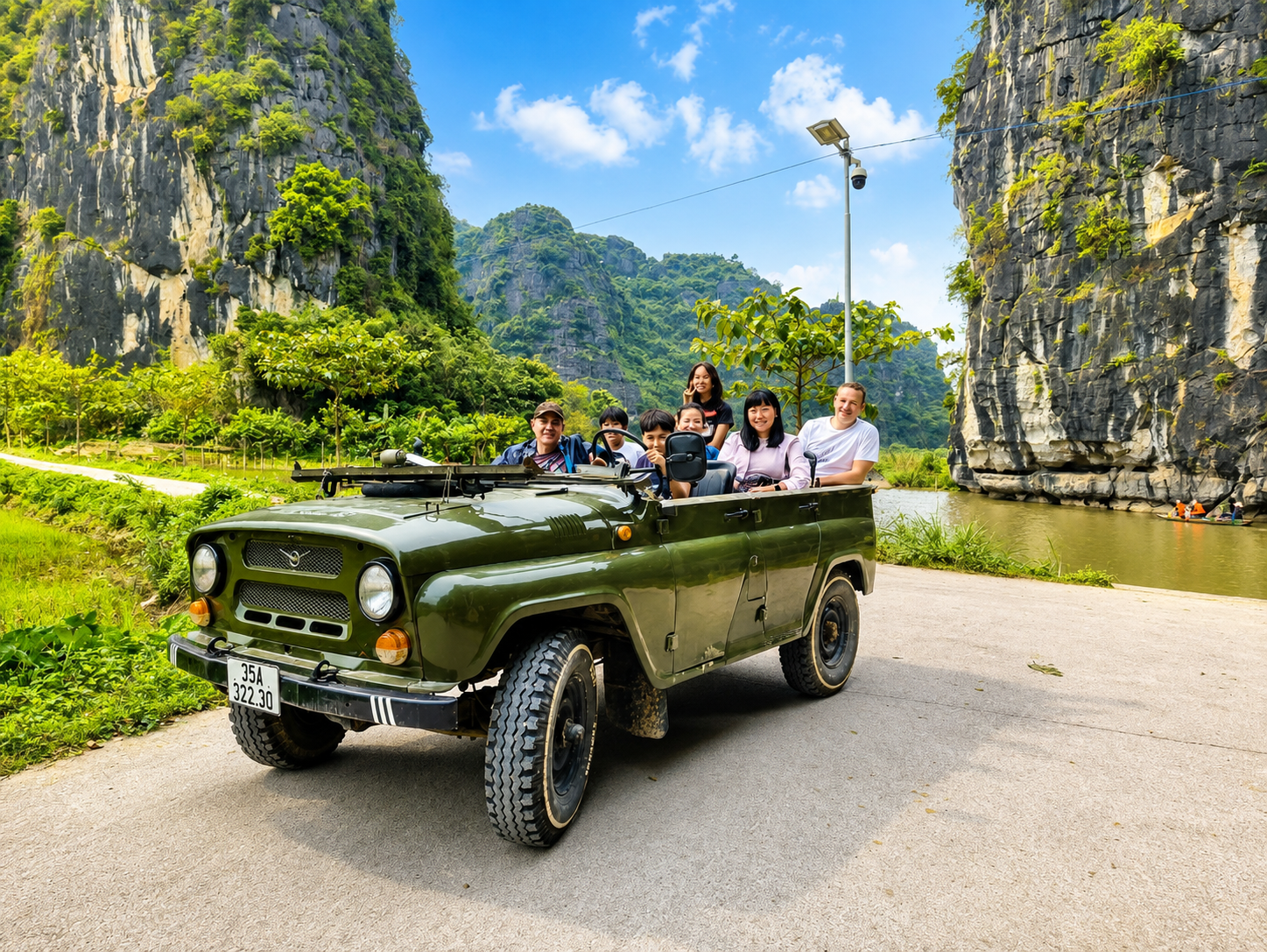 Tam Coc Vintage Jeep Tour Through Rural Villages