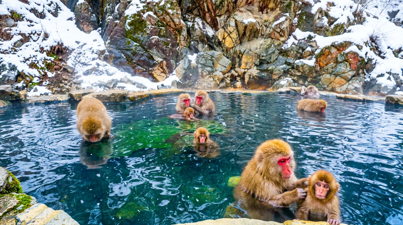 Snow Monkeys & Zenkoji Temple Day Trip from Shinjuku (Lunch Included)
