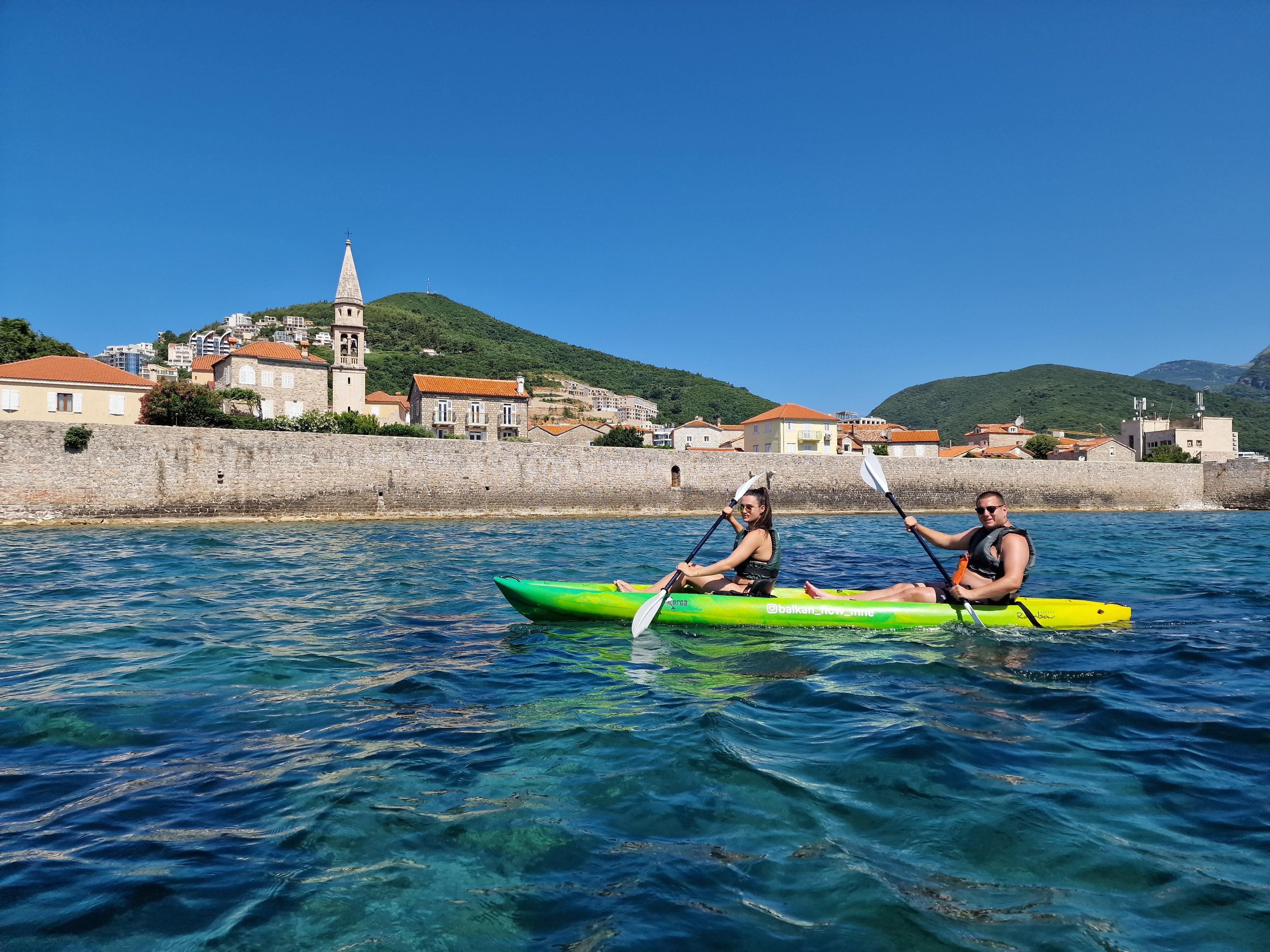 Budva Kayak Tour: Sveti Nikola Island Caves & Cliff Jump