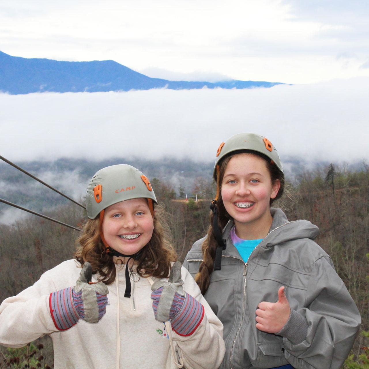Pigeon Forge zipline in the Great Smoky Mountains — canopy tour ridge-line zip line photo 4