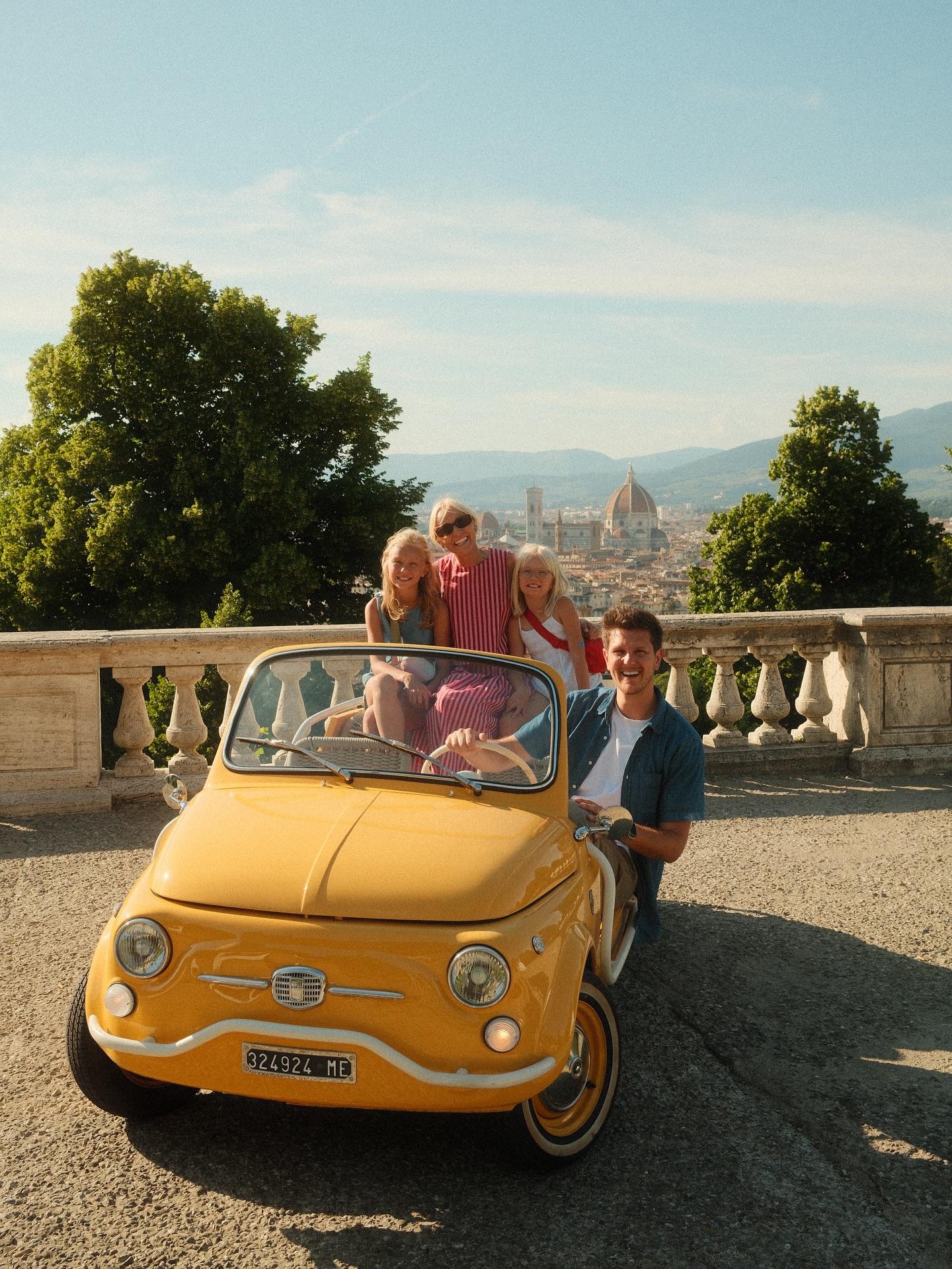 Vintage Electric Fiat 500 Private Florence Hills Tour