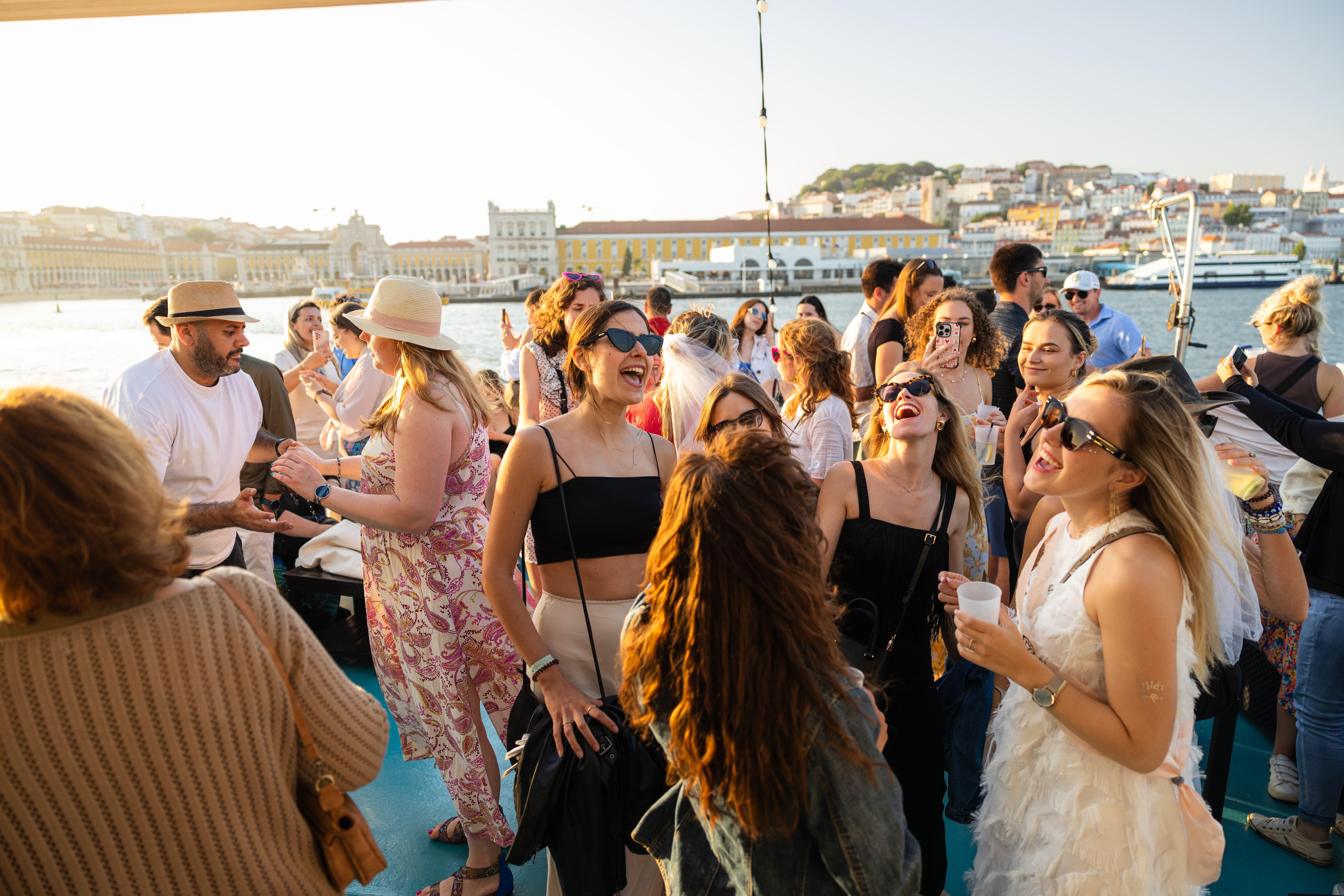 Lisbon Sunset Cruise on the Tagus River with Welcome Drink