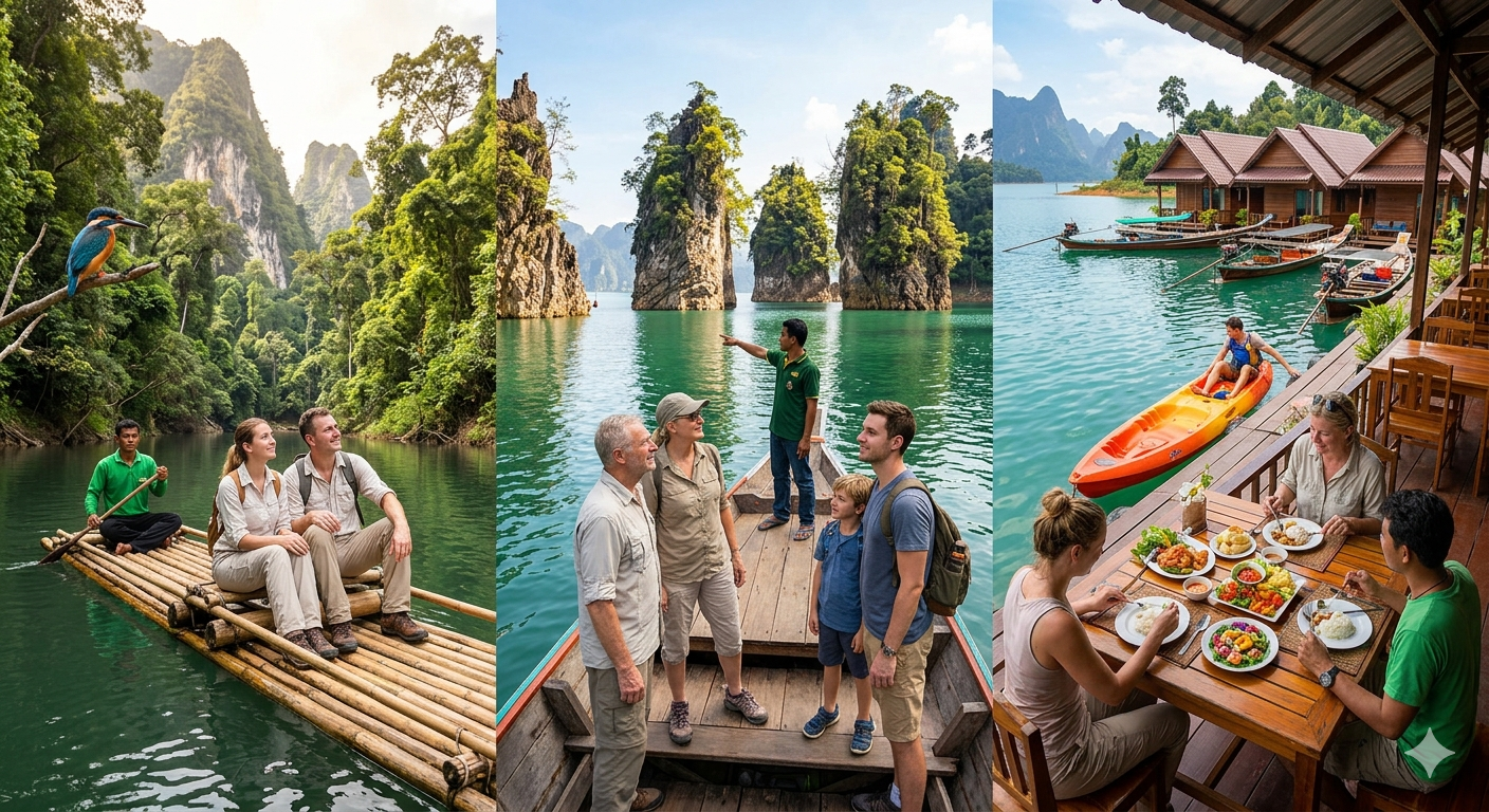 Khao Sok Lake & Bamboo Rafting Day Trip from Phuket