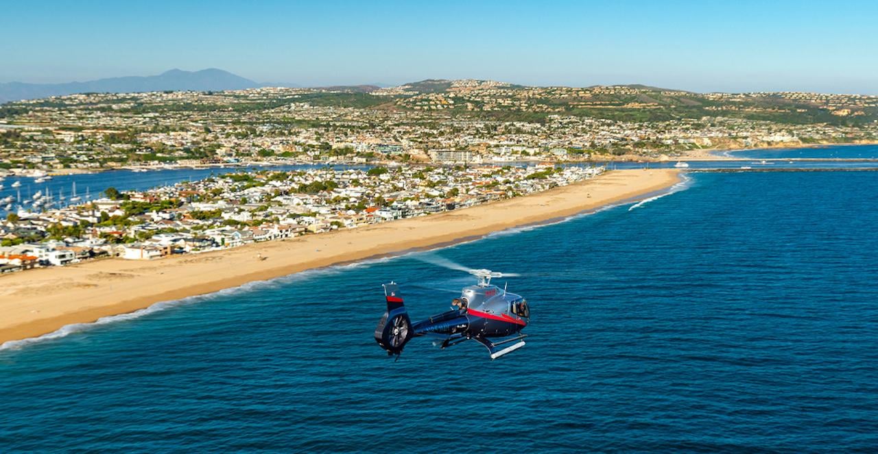 Orange County Coastal Helicopter Flight from Long Beach