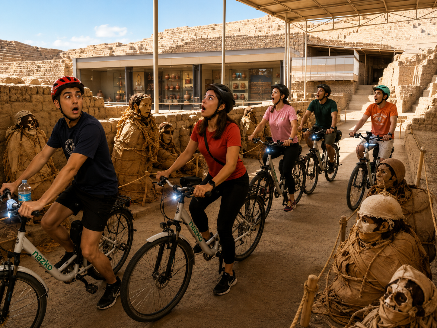 Lima Coastal E-Bike Tour: Pucllana Ruins to Barranco with Drinks