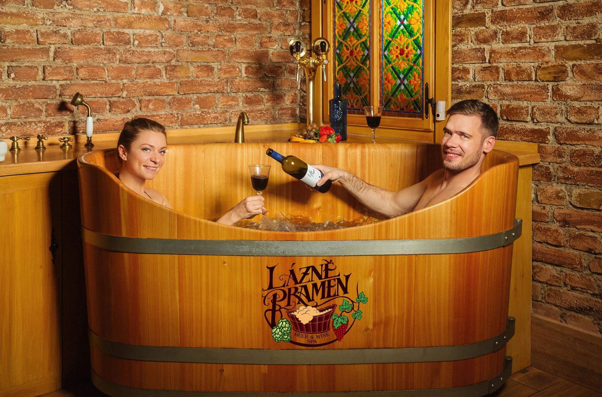 Private Wine Bath Spa with Wine & Cheese