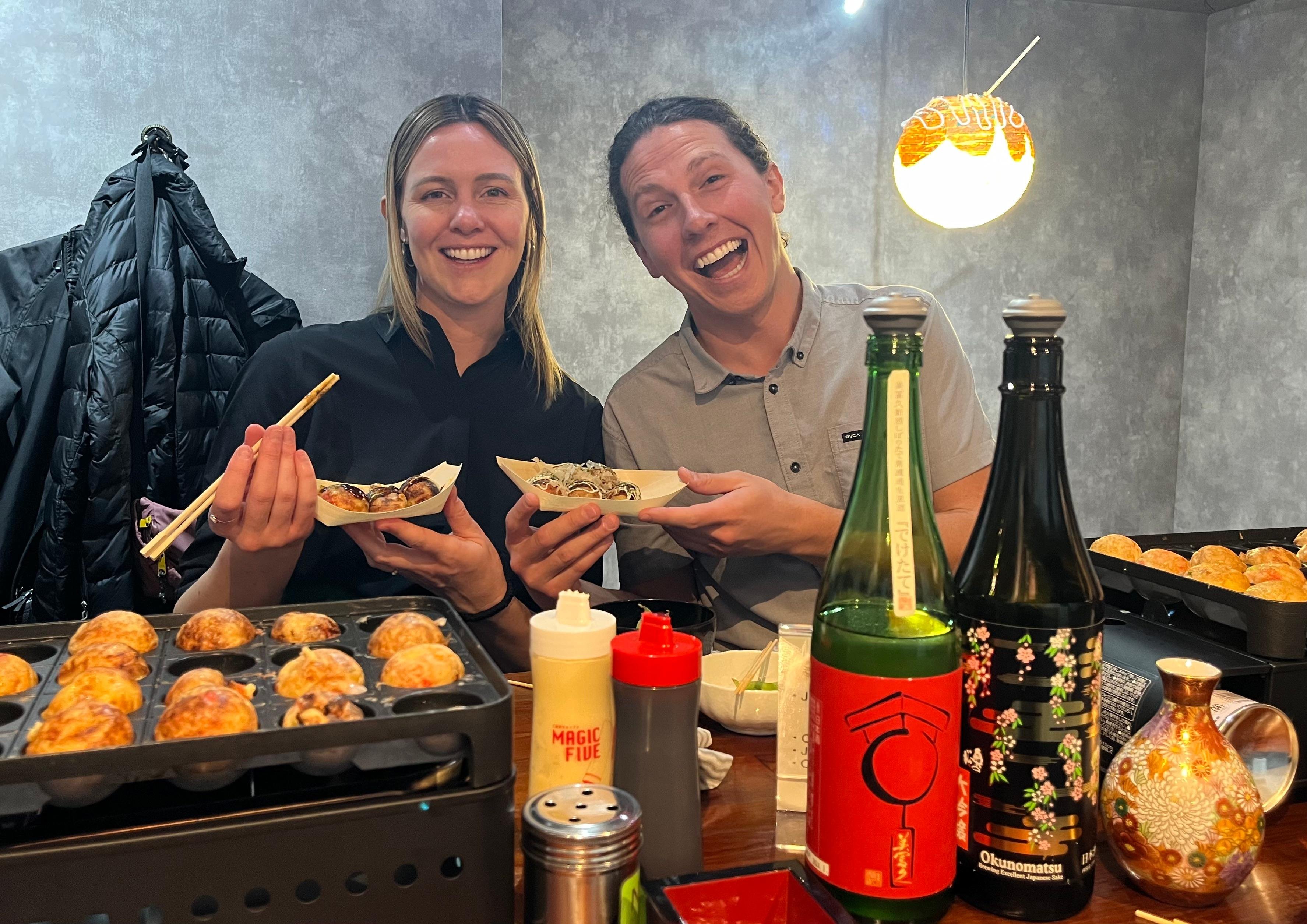 Osaka Sake Tasting & Takoyaki Cooking