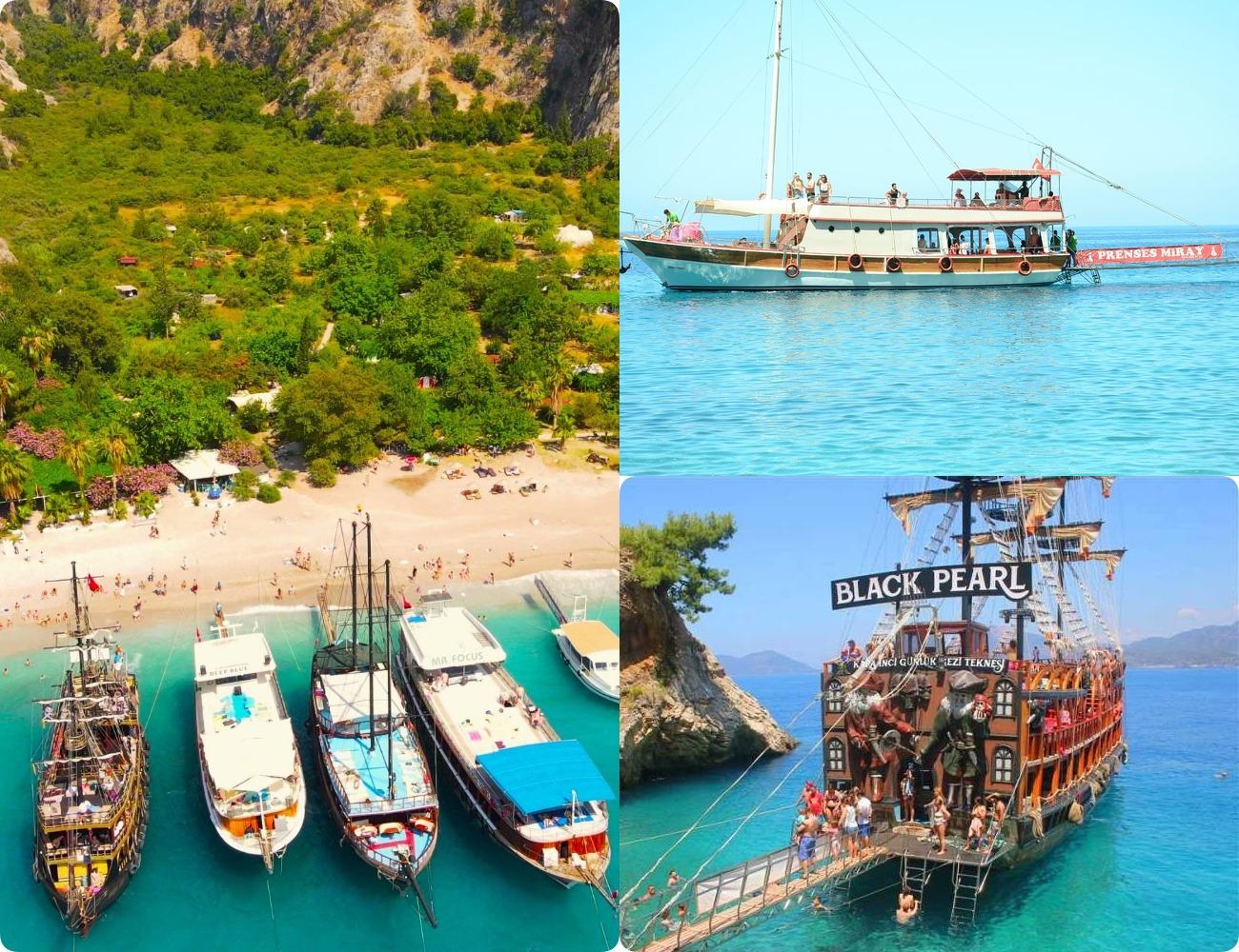 Ölüdeniz Pirate Party or Relax Boat: Butterfly Valley & 5 Bays