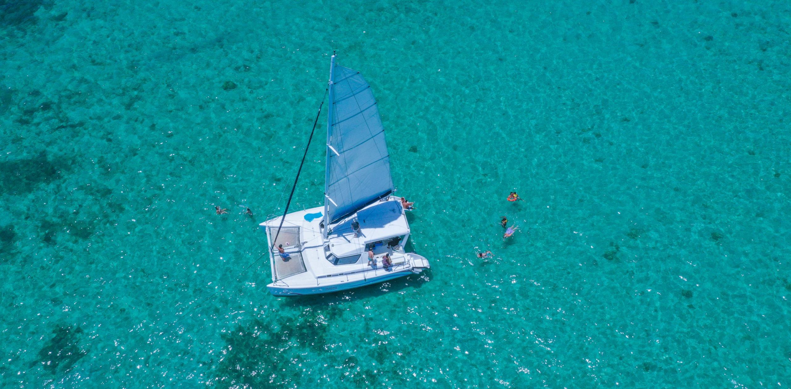Private Catamaran Charter to Ile Aux Cerfs with BBQ & Open Bar