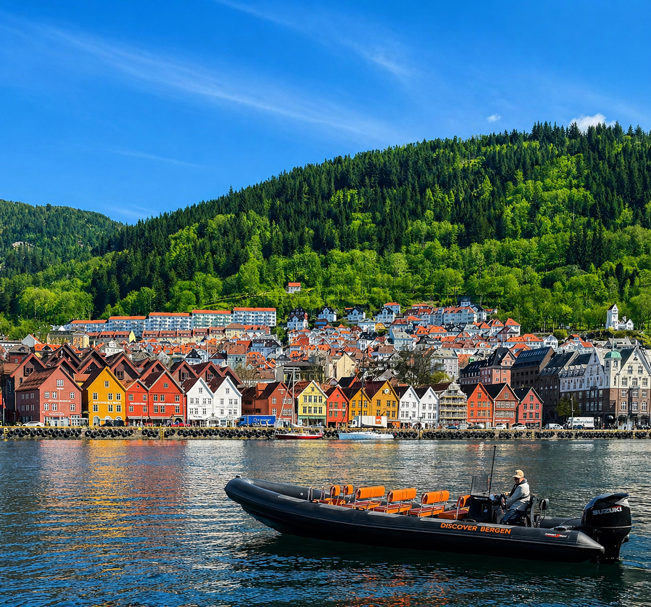 Bergen: Guided RIB Boat Fjord & City Adventure