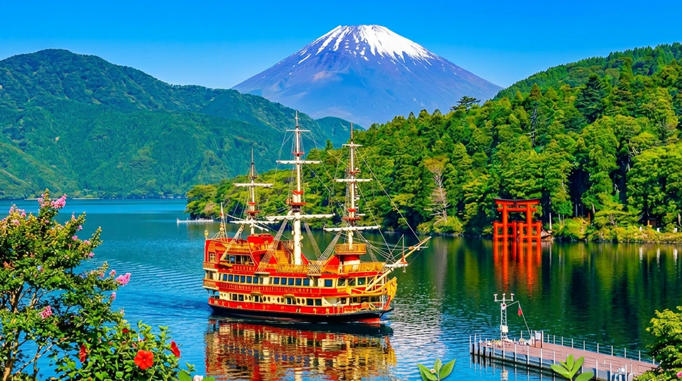 Mt. Fuji, Hakone & Lake Ashi Full-Day Tour with Ropeway & Pirate Ship