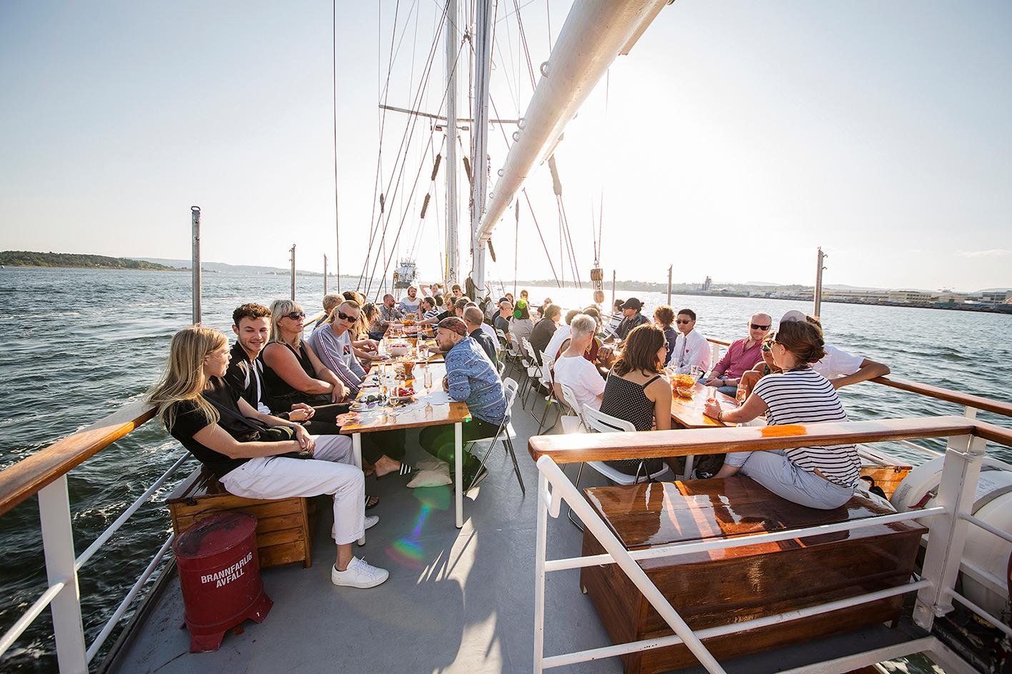 Oslo Fjord Shrimp Buffet Dinner Cruise on Historic Sailing Vessel