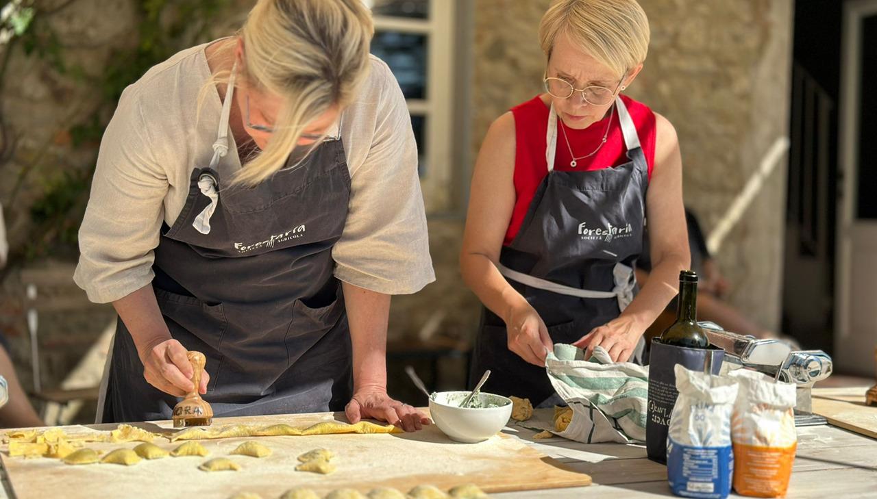 Tuscan Cooking Workshop with Wine at Organic Farm near Lucca