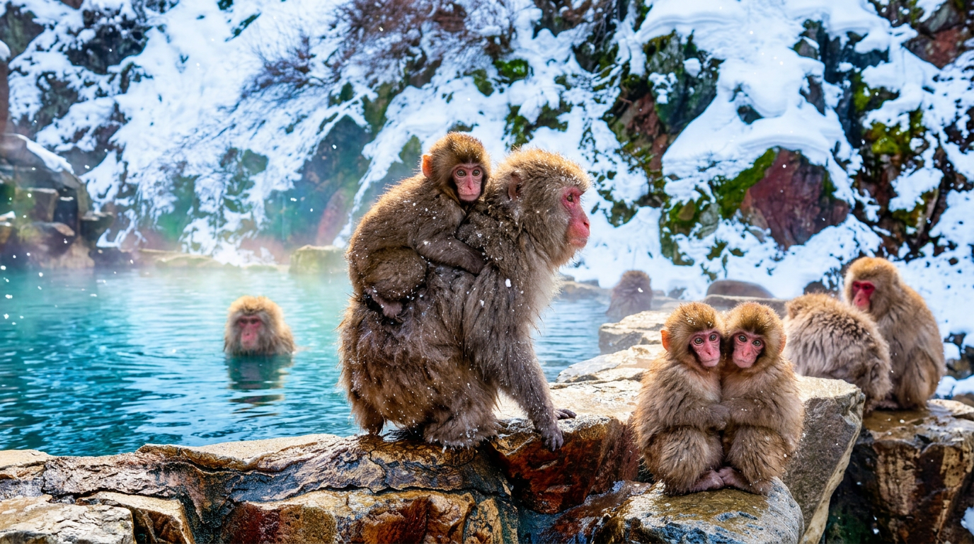 Snow Monkeys & Zenkoji Temple Day Trip from Shinjuku (Lunch Included)