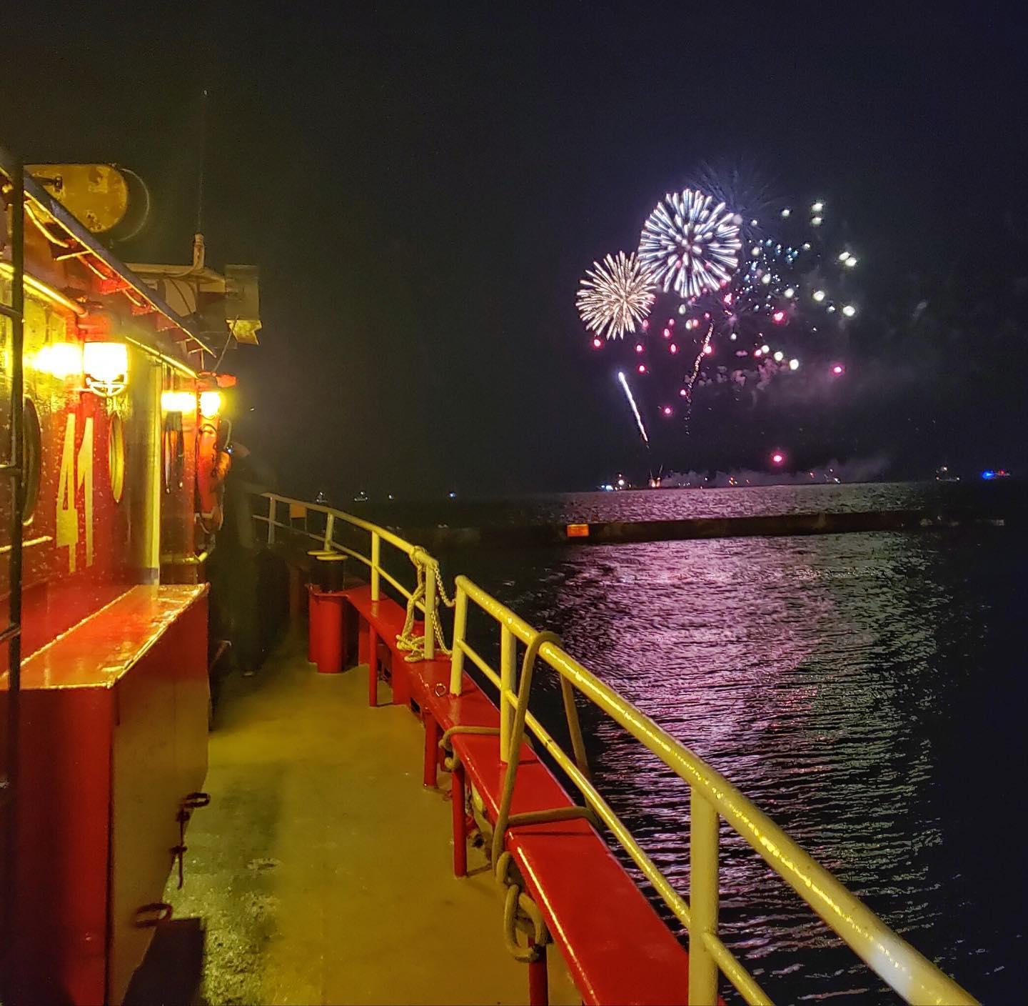 Historic Fireboat Fireworks Cruise on Lake Michigan