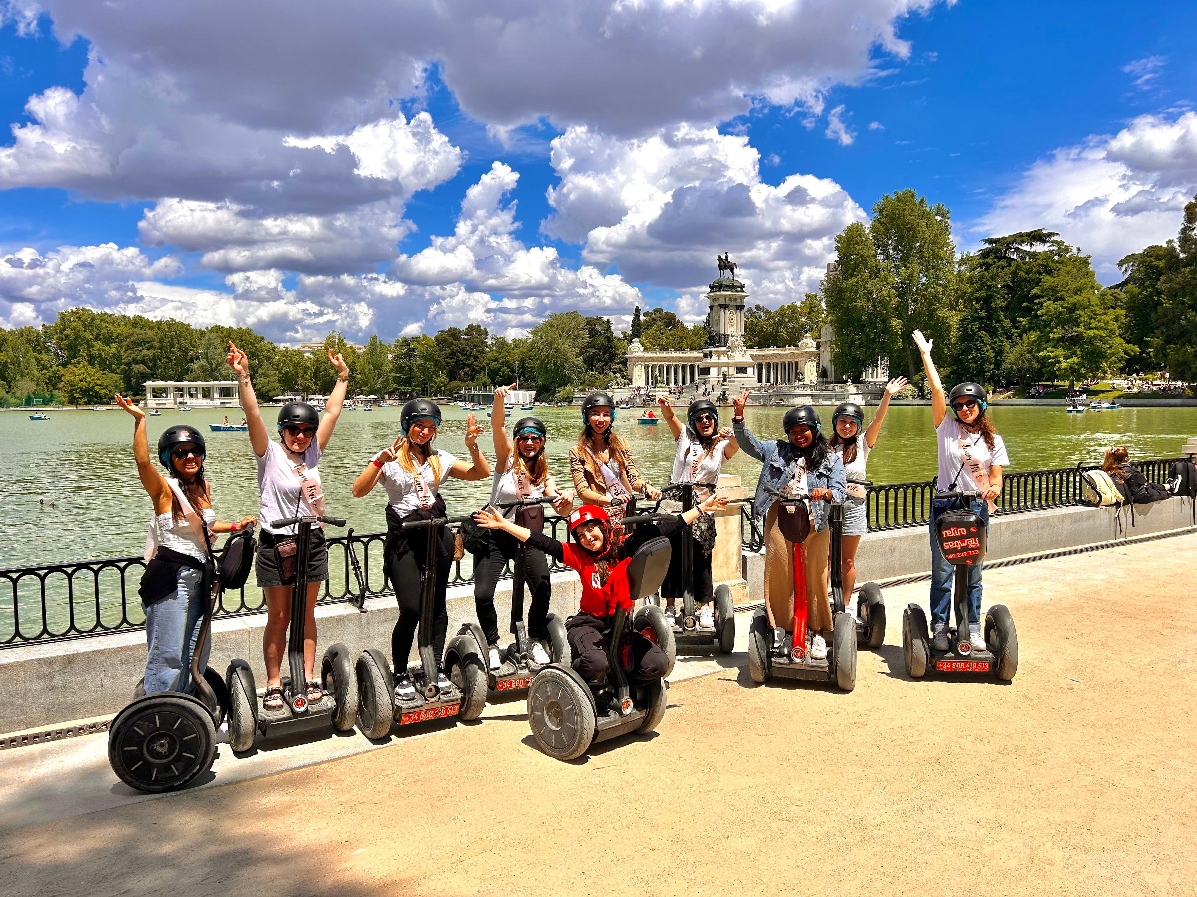 Segway training session inside Retiro Park before the Madrid sightseeing segway tour starts