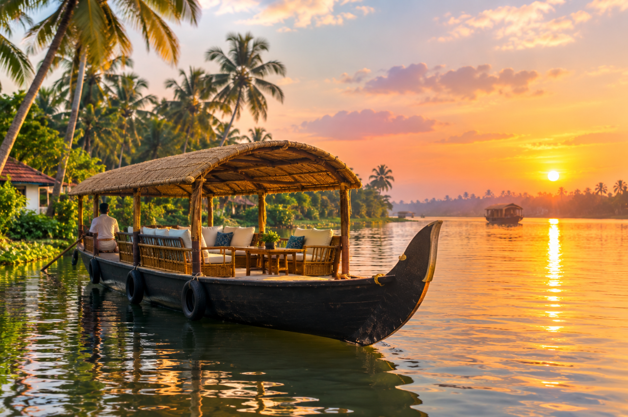 Alleppey Backwaters Houseboat Day Cruise from Cochin