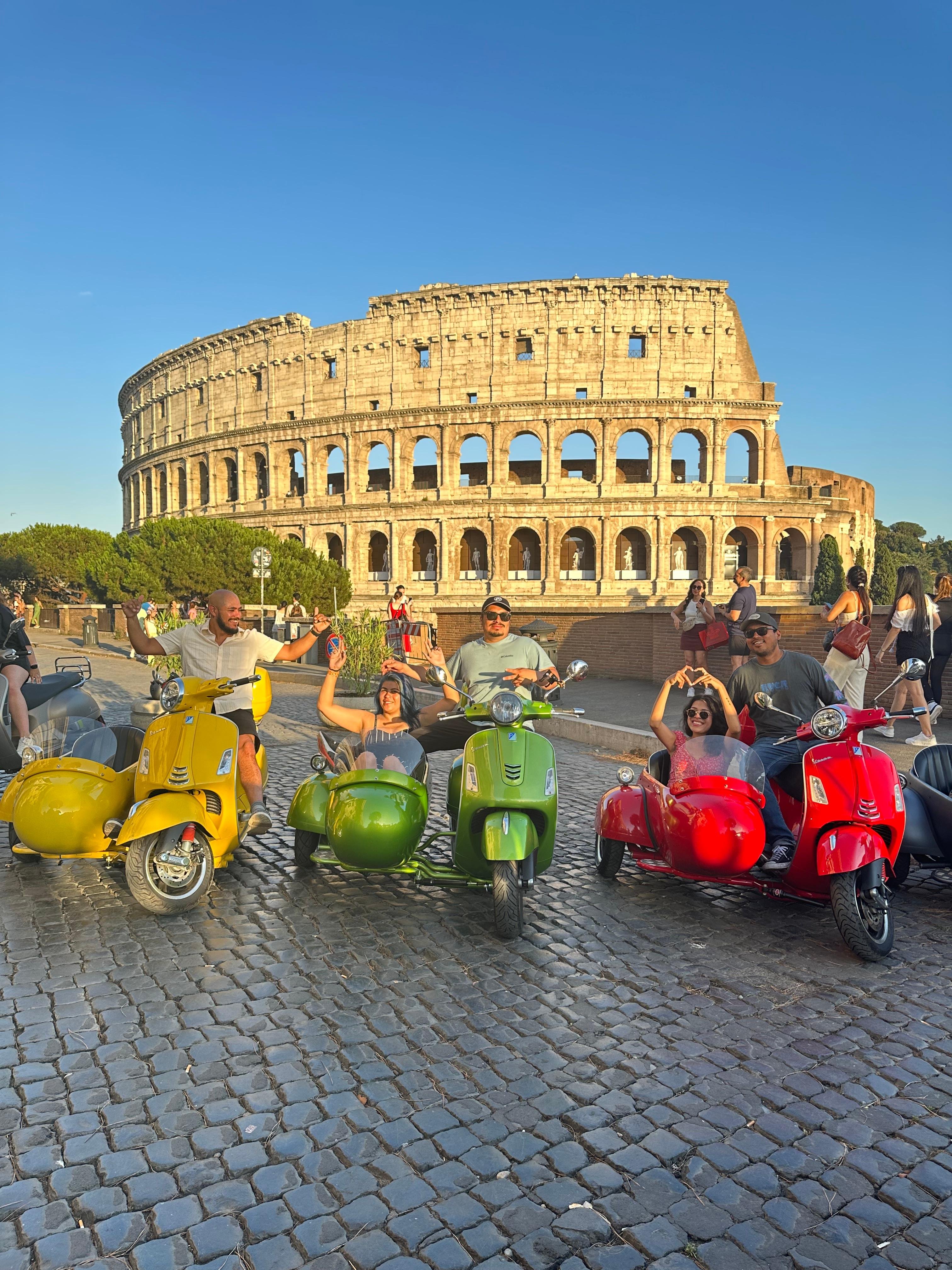 Rome vespa sidecar tour driver city highlights — image 9