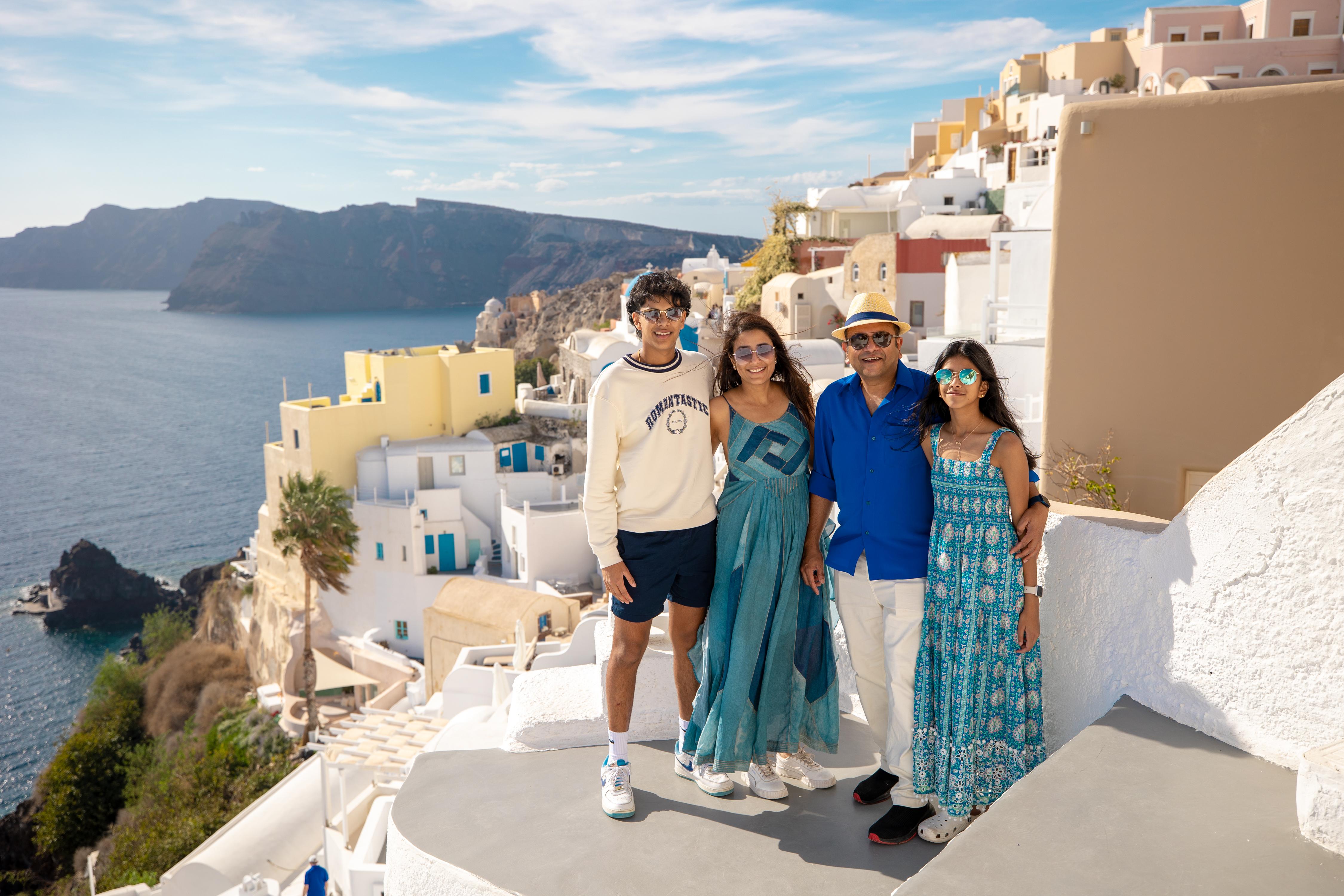 Oia Village Family Photo Session in Santorini