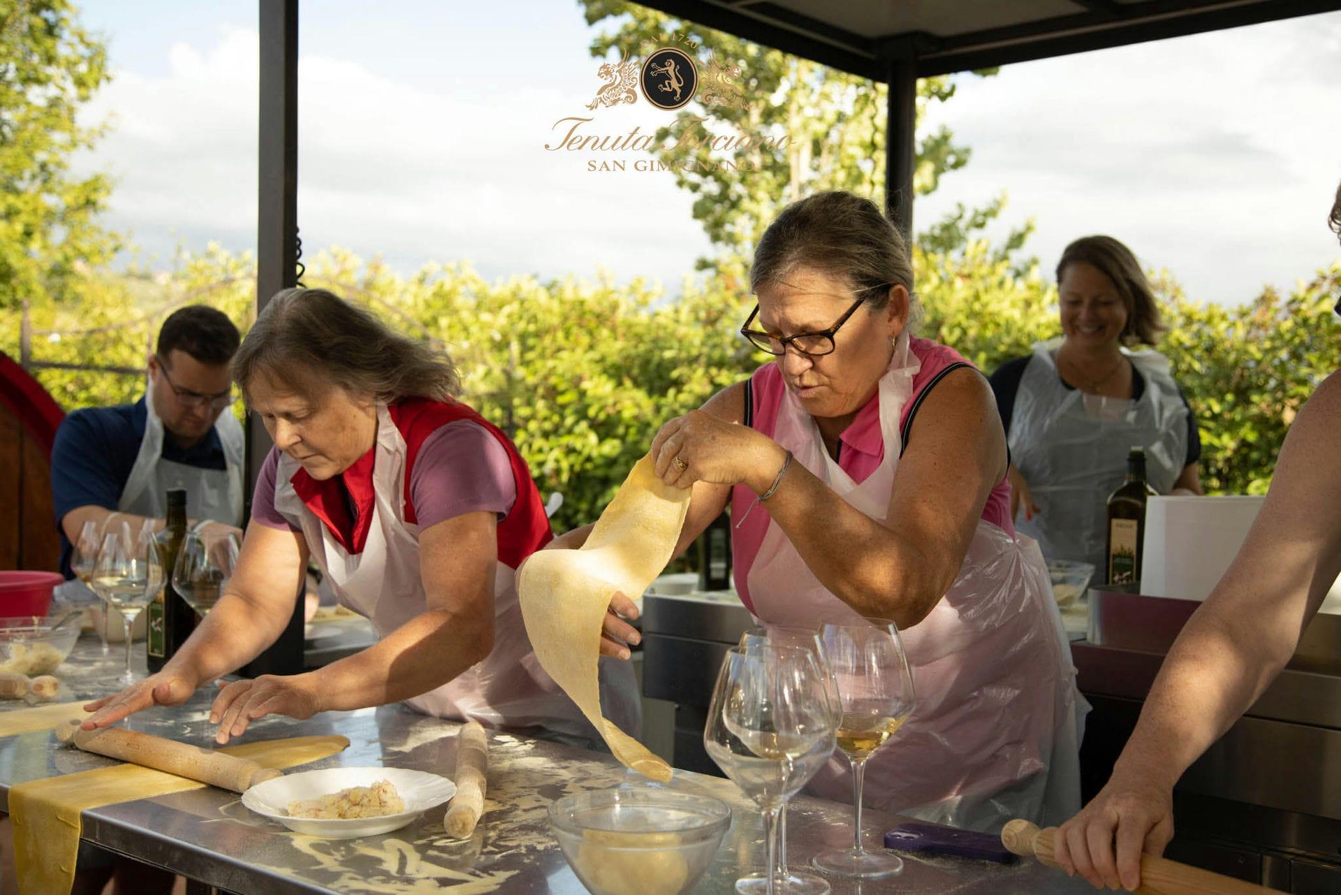 San Gimignano Pasta Making & Tuscan Wine Tasting Tour from Florence