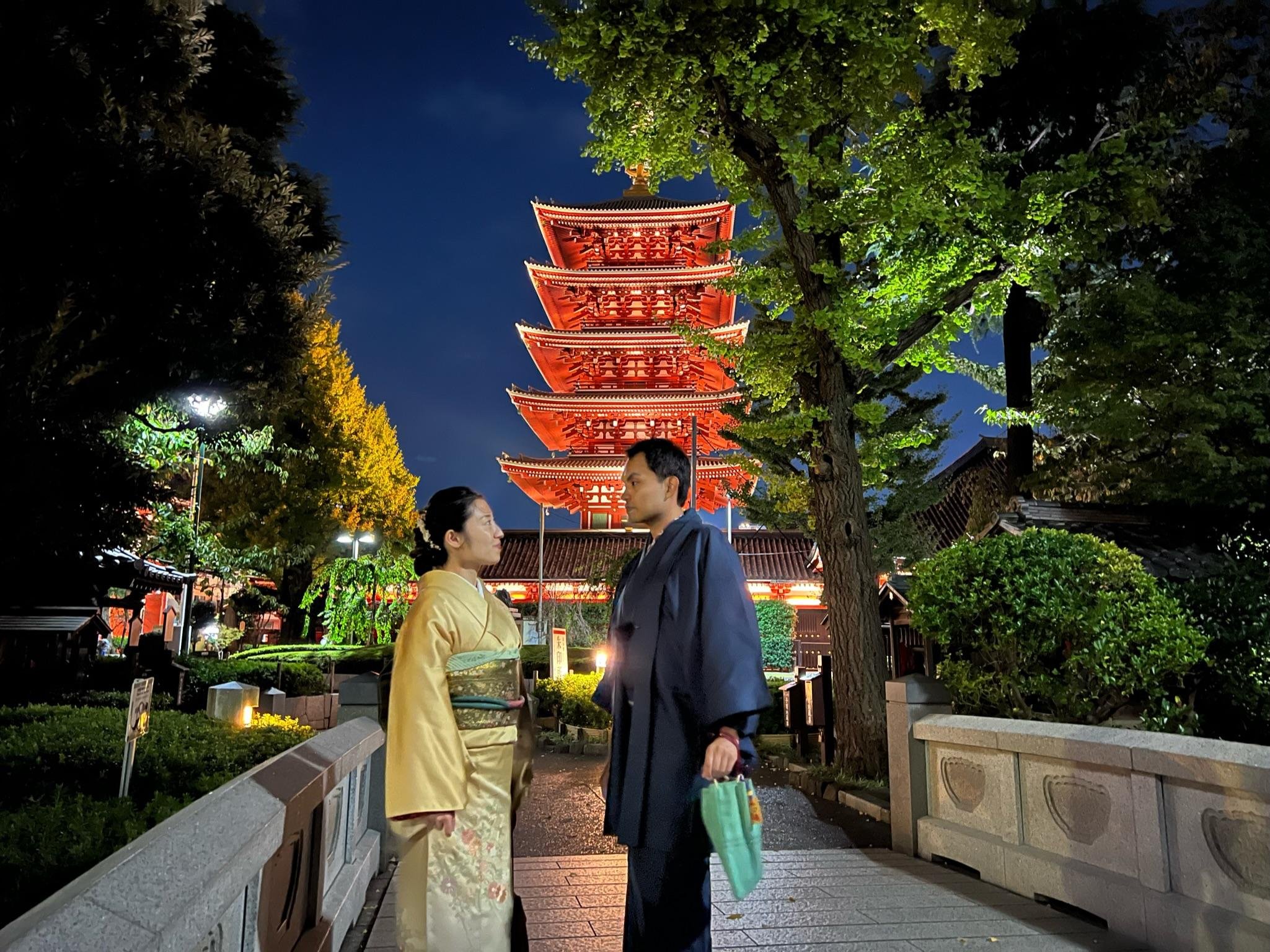 Asakusa Evening Kimono & Dinner Experience