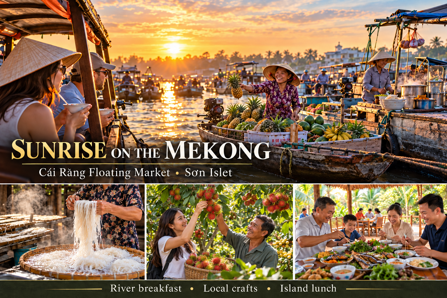 Mekong Delta Floating Market & Island Village Experience