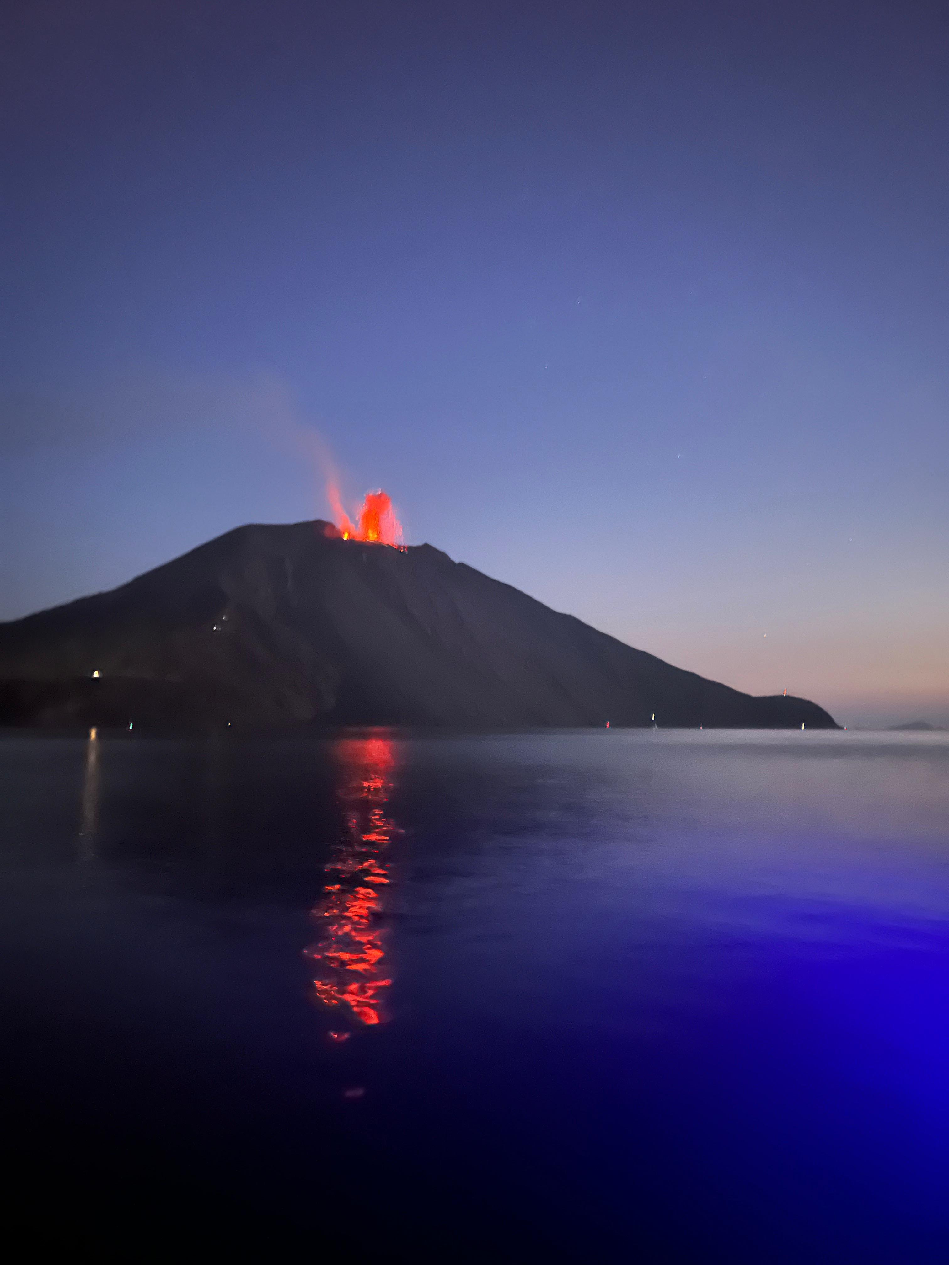 Stromboli by Night from Tropea