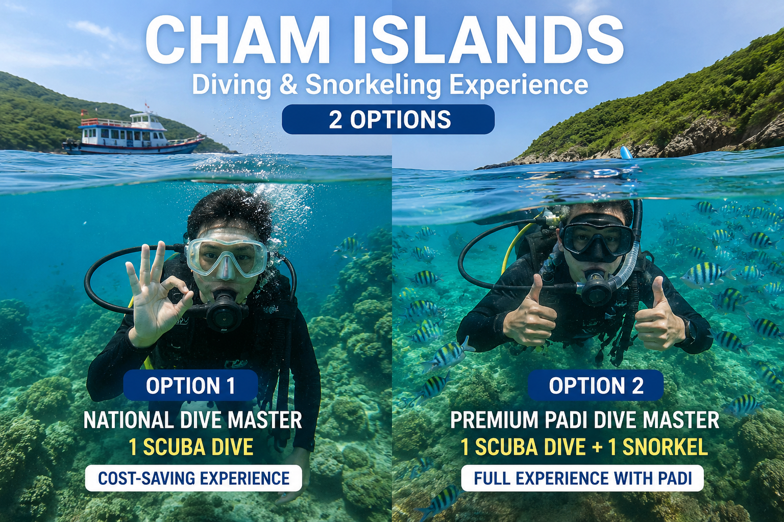 Cham Islands Scuba Diving & Snorkeling Adventure