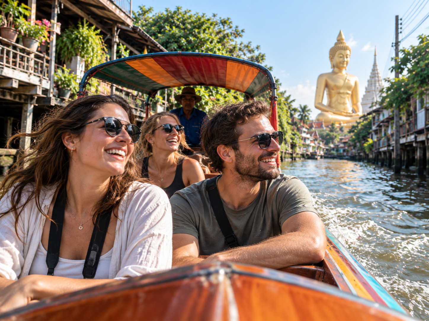 Bangkok Canal & Wat Paknam Big Buddha Boat Tour