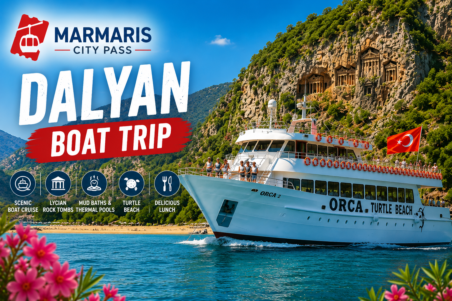 Dalyan Delta, Turtle Beach & Mud Baths Cruise from Marmaris